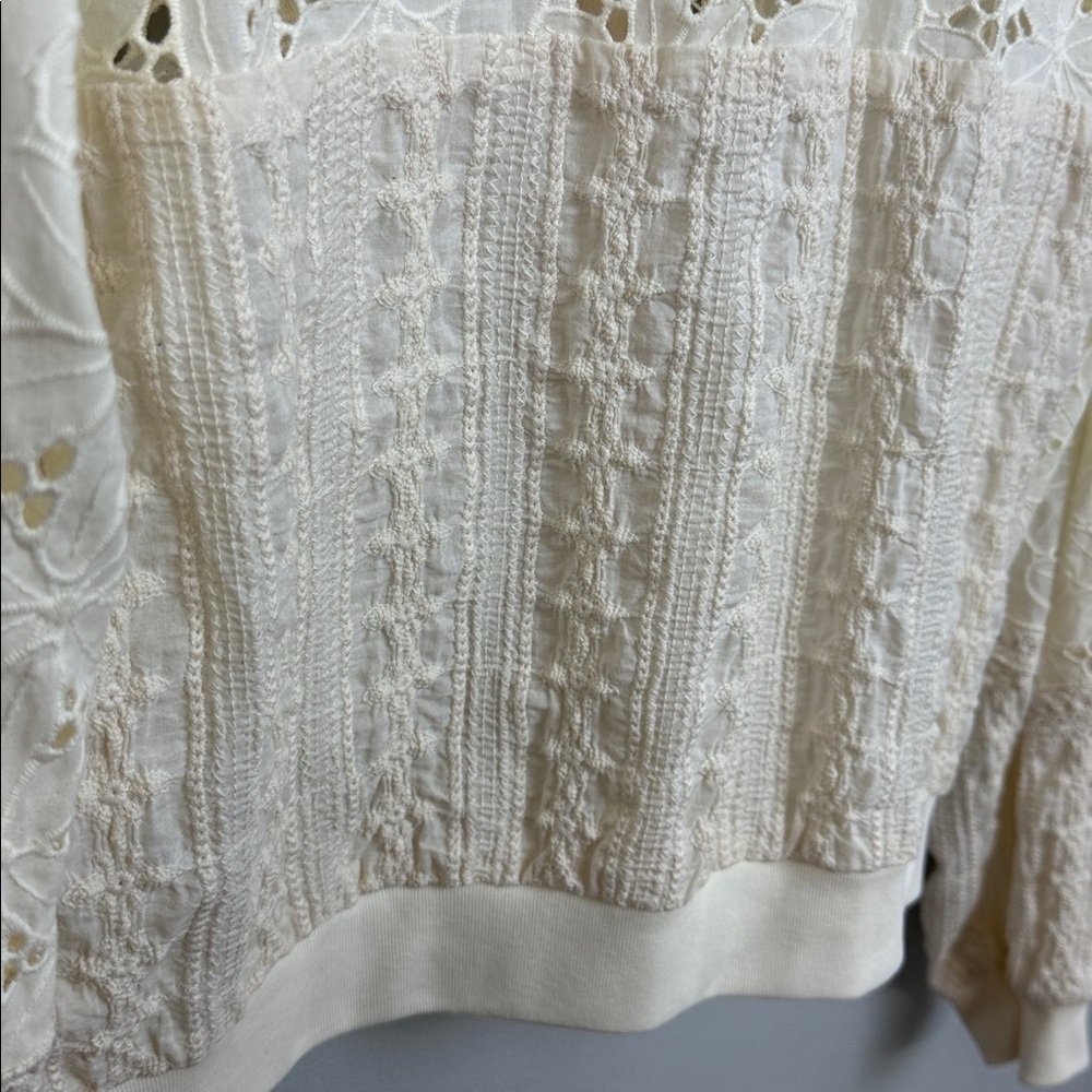NWOT Miss Me Mixed Crochet Shirt Sz S - Picture 13 of 16